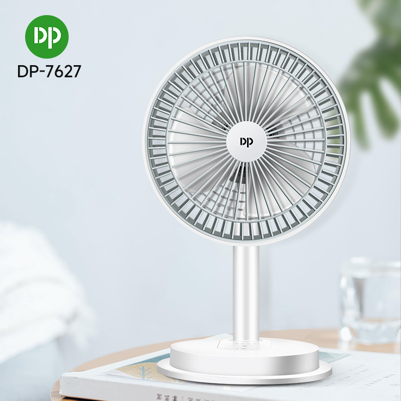 Portable USB Rechargeable Desk Fan High Capacity with Light