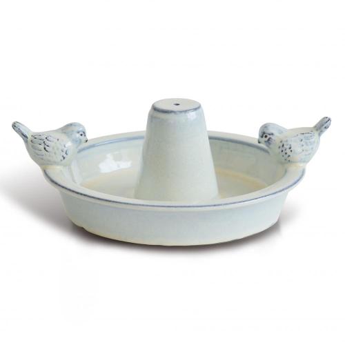 iniabot ang Glazed Ceramic Garden Bird Bath