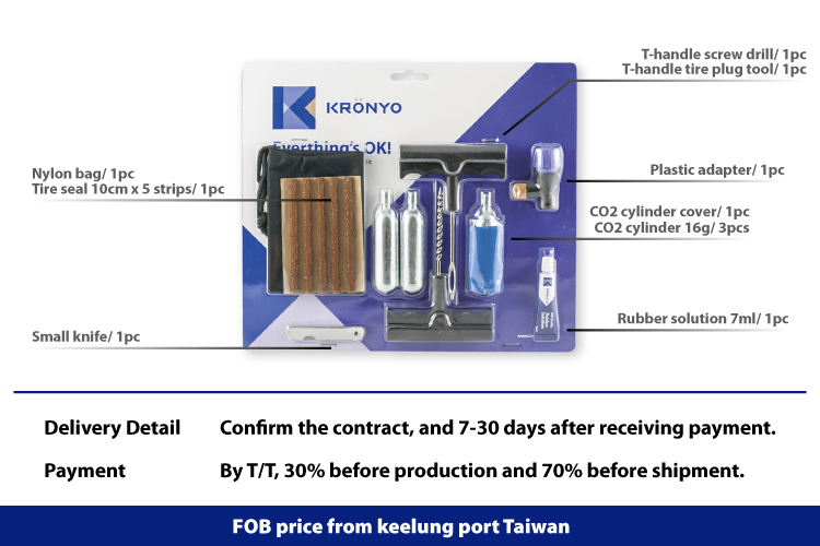 CO2 cylinder attach Rubber solution of car tire repair tool