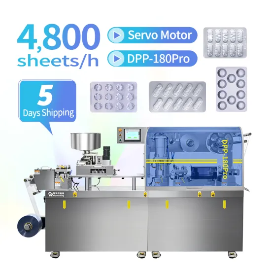 DPP-180 Automatic Pack Blister Machine for Tablets, Softgels, and Gelatin Capsules
