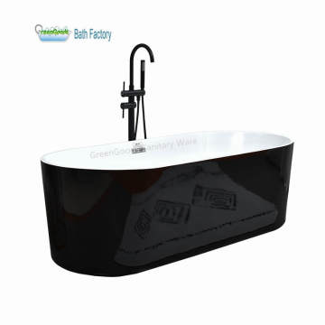 GreenGoods Acrylic Portable Free Standing Bathtub Black for India