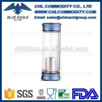 Promotional durable glass coffee cup, best selling sweet proof glass tea infuser, borosilicate glass fruite infuser with lid