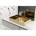 Meiao Gold Stainless Steel Bathroom Countertop Basin
