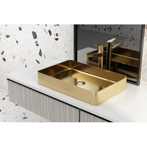 Meiao Gold en acier inoxydable bassin de salle de bain