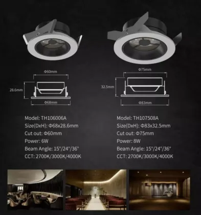 Ultra Thin LED Ceiling Recessed Spotlight Lighting