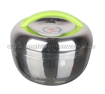 Stainless steel apple shape food container