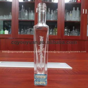 50ML Mini Glass Vodka Bottle With Screw Top Elegant Glass Rum Bottle
