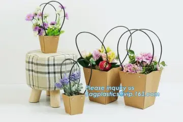 Paper Flower Packaging Boxes for Roses Carrier, Popcorn Cone Packaging Flower Box, paper tray carrier for flowers