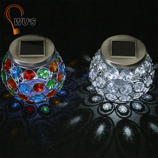 Cheaper multicolored decoration changeable solar crystal jar lights crystal table lamp