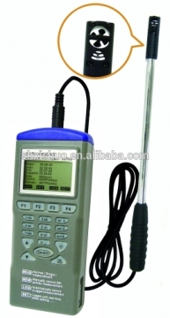 Mini Vane Air Flow Datalogger Air Speed/Velocity/Temperature/RH Datalogger AZ96792
