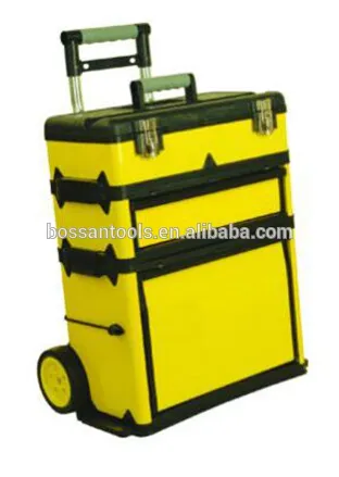 23" metal trolleycase with telescopic handle and wheels