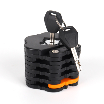Wholesale Folding Pagoda Shaped Anti-Theft Security Bike Lock for Mountain Bikes and Motorcycles - Includes 3 Keys