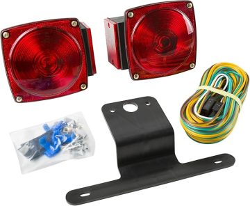 12V Compact Submersible Trailer Light Kit for Trailers Up to 80'' Wide