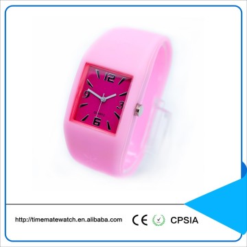 fashion silicone jelly candy wrist watch popular and stylish women bracelet watch