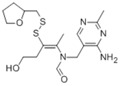 Formamide,N-[(4-amino-2-methyl-5-pyrimidinyl)methyl]-N-[4-hydroxy-1-methyl-2-[[(tetrahydro-2-furanyl)methyl]dithio]-1-buten-1-yl]- CAS 804-30-8