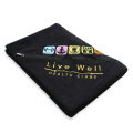 Embroidered sport outdoor towel with zipper pocket