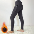 Black Warm Winter Pocket Tall Womens Breeches Equestrian