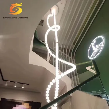 Shunxiang Customized Modern Hotel Lobby Villa Stair Pendant Light