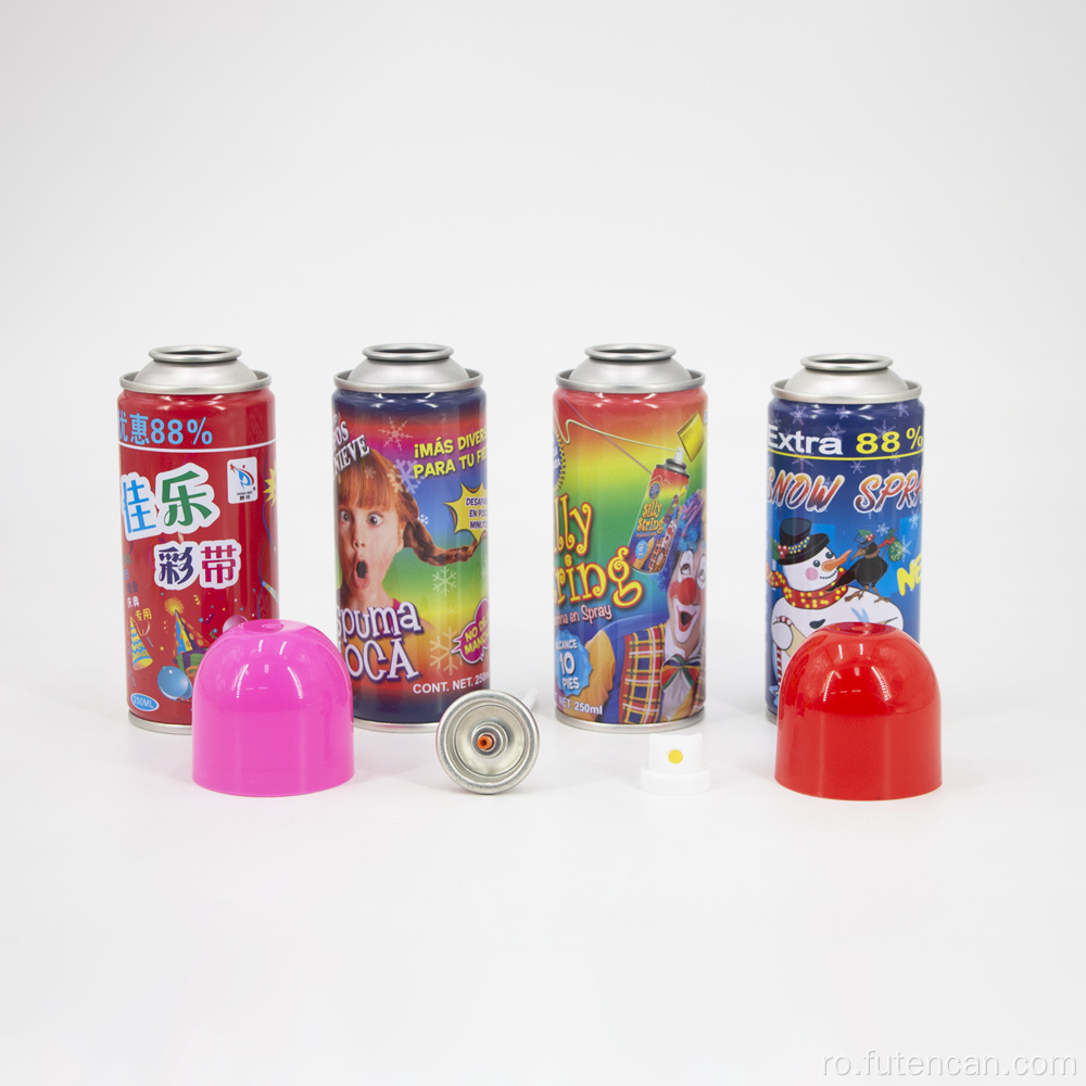 Cutie de aerosoli pentru spray de zăpadă