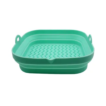 Round Shape Air Fryer Silicone Liner: Versatile Baking Bakeware, Ovenware, Pizza Pan, Cake Mold, Basket, and Foldable Pot