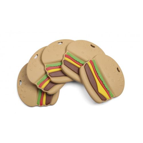 Hamburger Baby Chew Silicone Teether