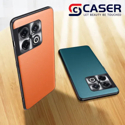 Ultra-Thin Business Style Leather Metal Lens Mobile Phone Cover for OnePlus