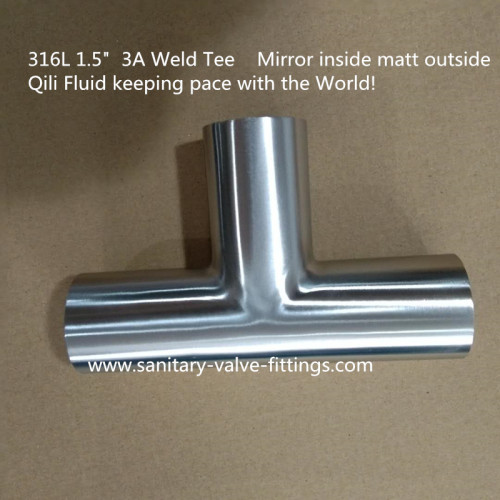 sanitary ss304/ss316L pipe fittings Welding Tee