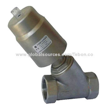 Pneumatic Globe Valve, Y Type, Stainless Steel