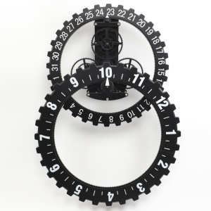 Huge Black Gear Wall Clock