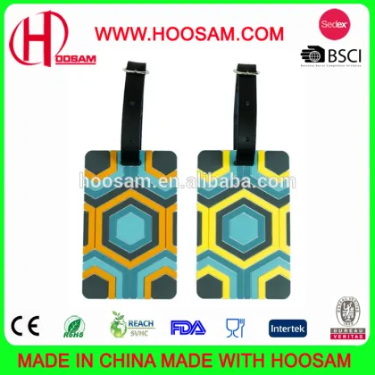 2017 new fashion custom gift soft pvc luggage tags