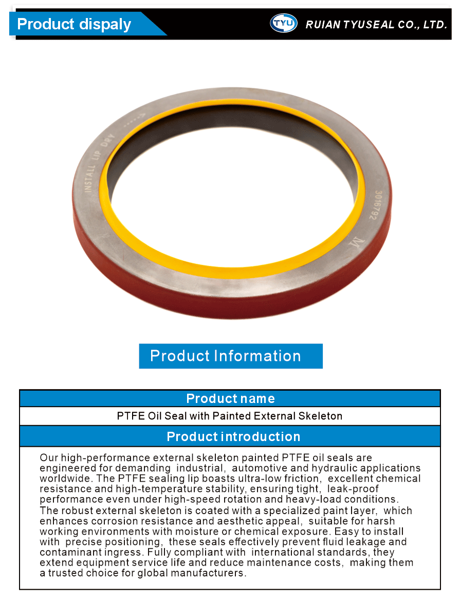 Painted External Skeleton PTFE Seal