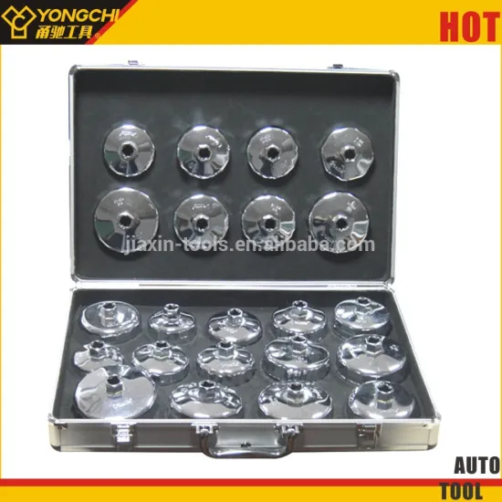 22pcs aluminum cup type oil filter wrench tool kit
