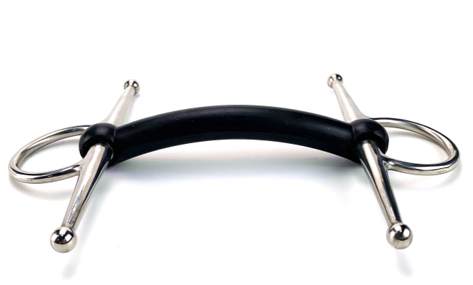 Ss Full Horse Cheek Bit With Soft Rubber