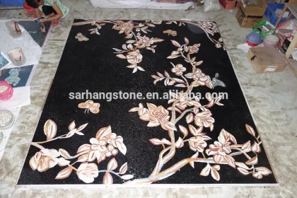 Art Mosaic/Flower Mosaic Art/Glass Mosaic Wall Art Murals