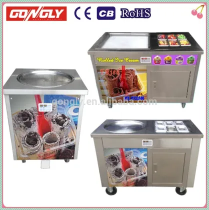 220V/110V Panasonic/Aspera compressor fry ice machine thailand ice cream machine