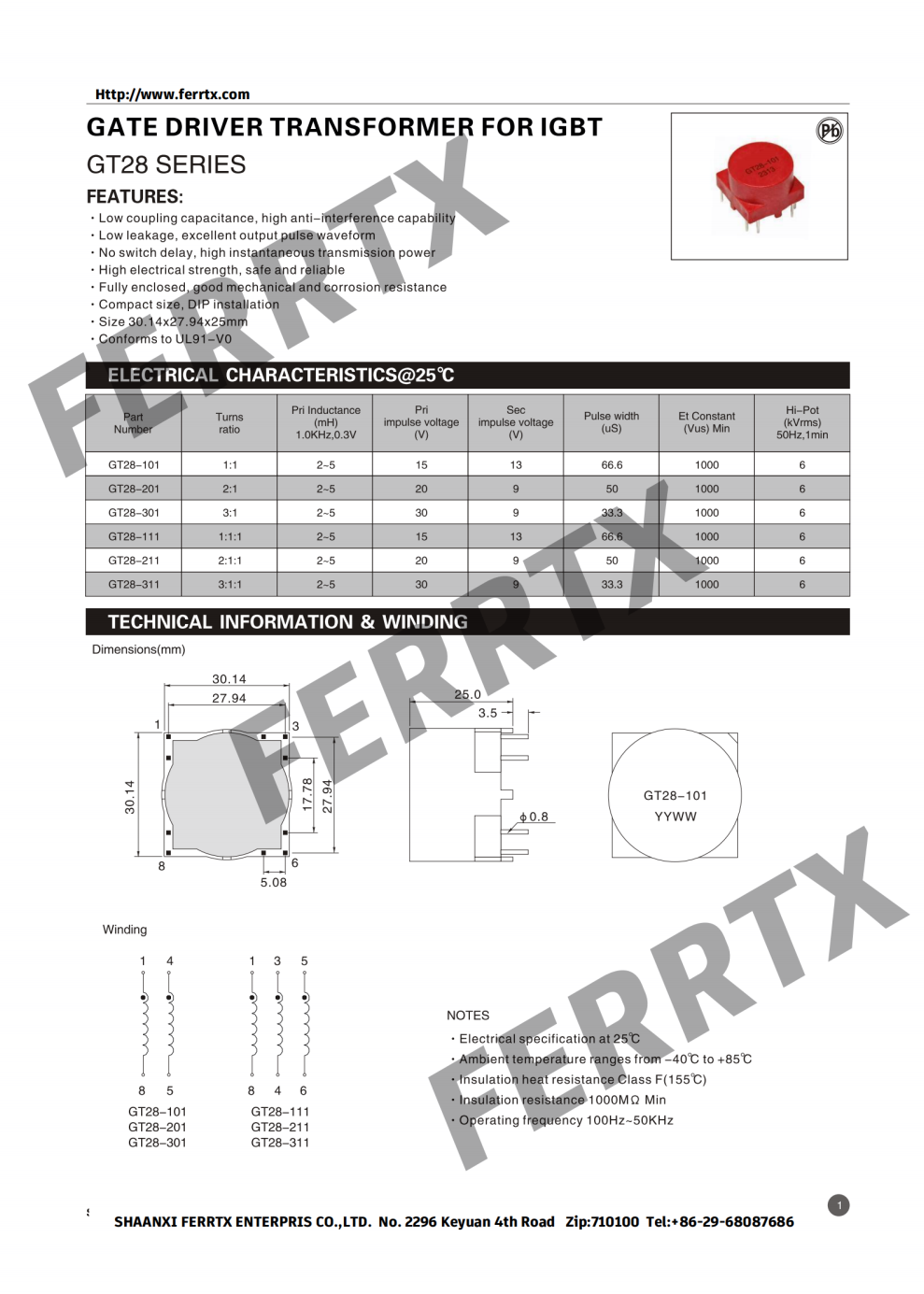 Gate Drive Transformer IGBT