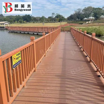 Easy Installation Rot-Proof WPC Railing and Waterproof Guardrails for Outdoor Gardens