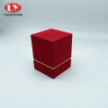 Caja de perfume de terciopelo rojo de lujo