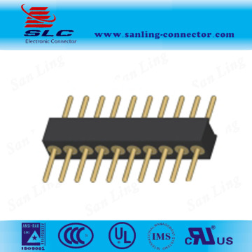 1.27mm Pitch Machine Pin Header ,Single Row ,Straight,black,L=10.00mm
