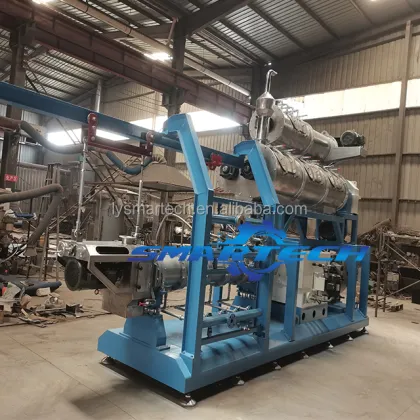 Automatic 1 ton Twin Screw Extruder Aqua Shrimp Fish Feed Production Line