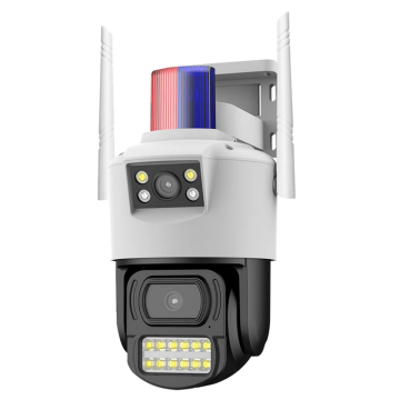 V380 4MP Dual Lens Outdoor Security Camera with Siren & PTZ Features
