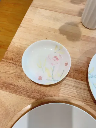 Watercolor Flower Style Afternoon Tea Dessert Plate