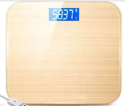 Bathroom Scale: Personal Rechargeable Digital Electronic Weighing Scale for Human Body