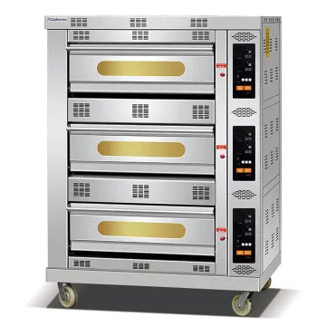 Stainless Steel Kitchen Equipment Electric Bread Oven, Industrial 3 Deck Oven