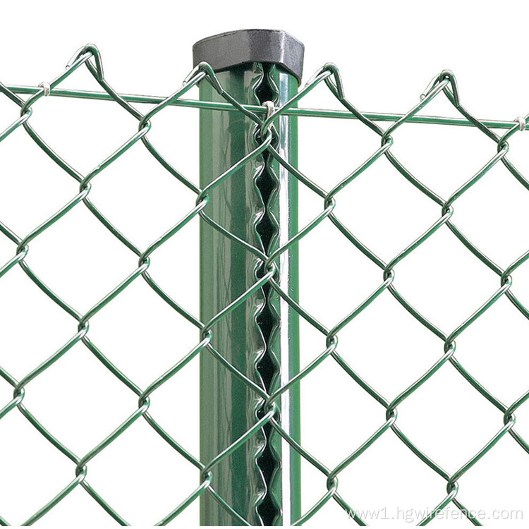 Power coated mesh opening chain link fence rolls