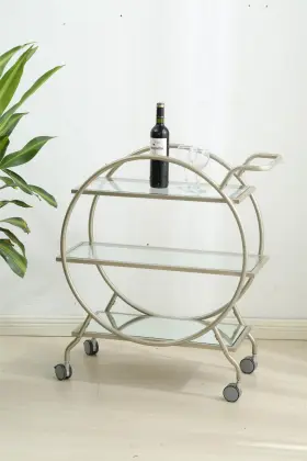 storage trolley with tempered glass levia