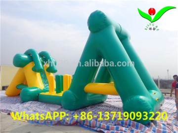 China Jungle adult size inflatable floating water slide in lake