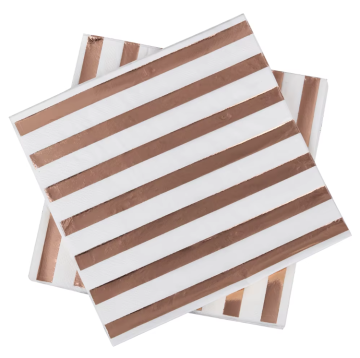 Degradable Party Decoration Gilded Printed Paper Napkins