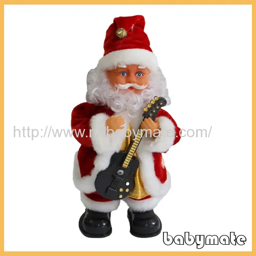 Playing Guitar And Dancing Santa Claus 