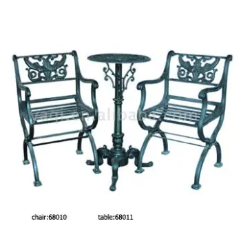 Cast Iron Chairs &amp; Table